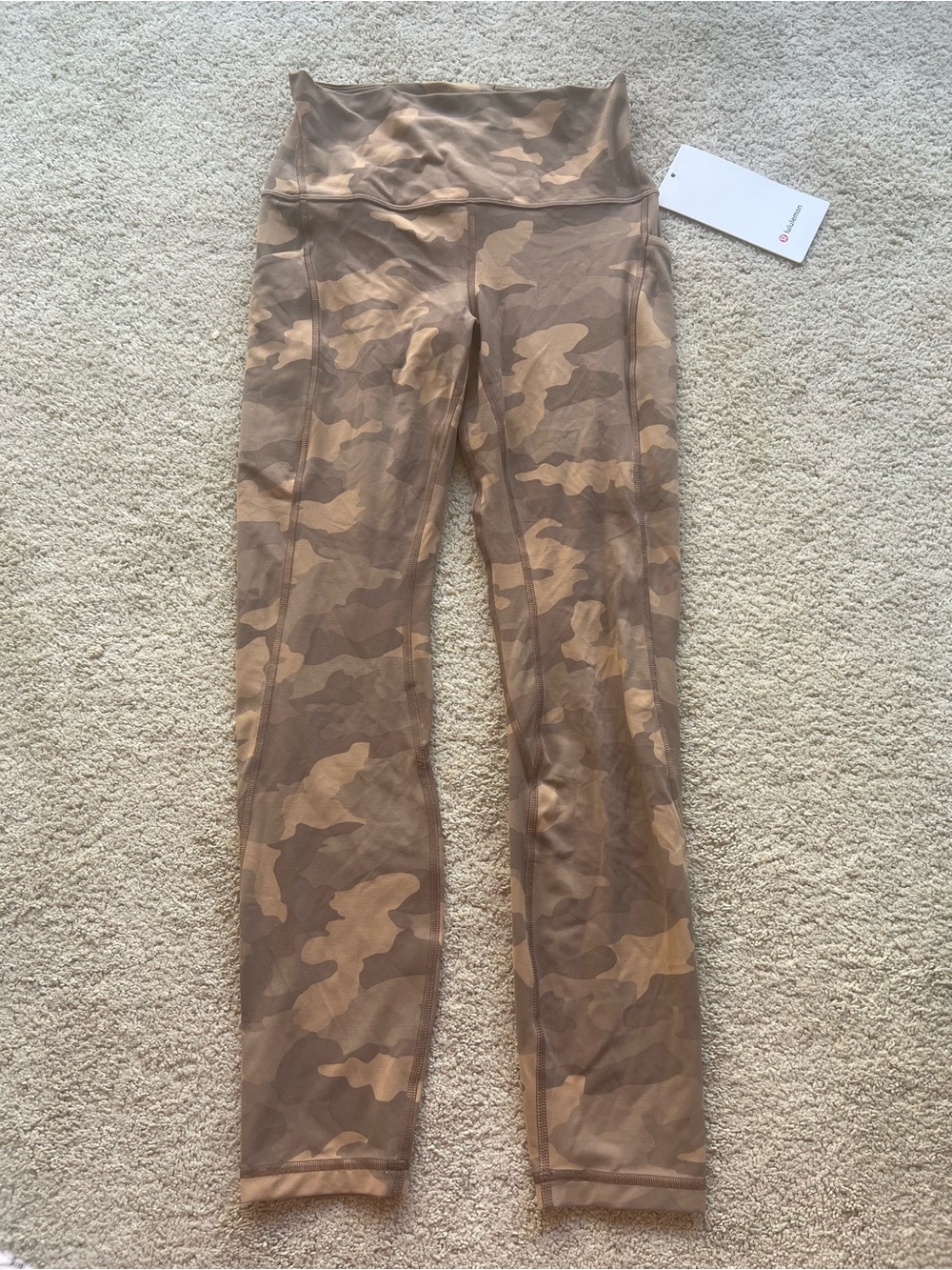 Lululemon Align High-Rise Pant Leggings with Pockets 25" Camo Beige Multi size 6 - Picture 4 of 9